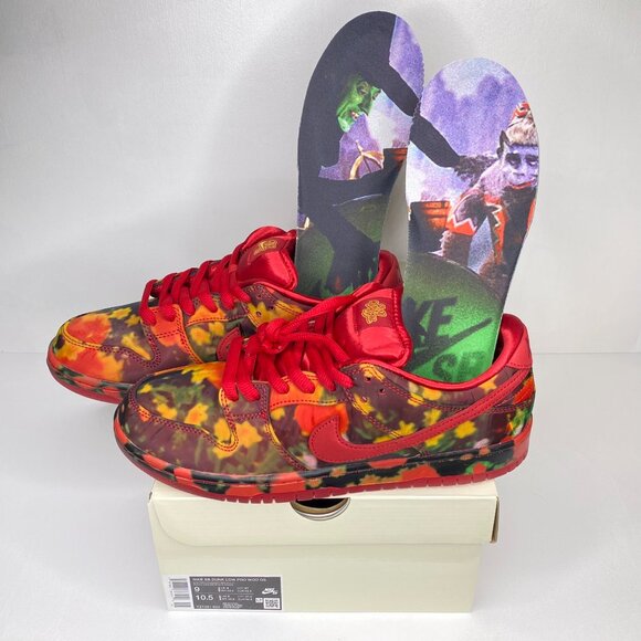 The Wizard of Oz × Nike SB Dunk Low Poppy Field FZ1291-600 - Picture 1 of 9